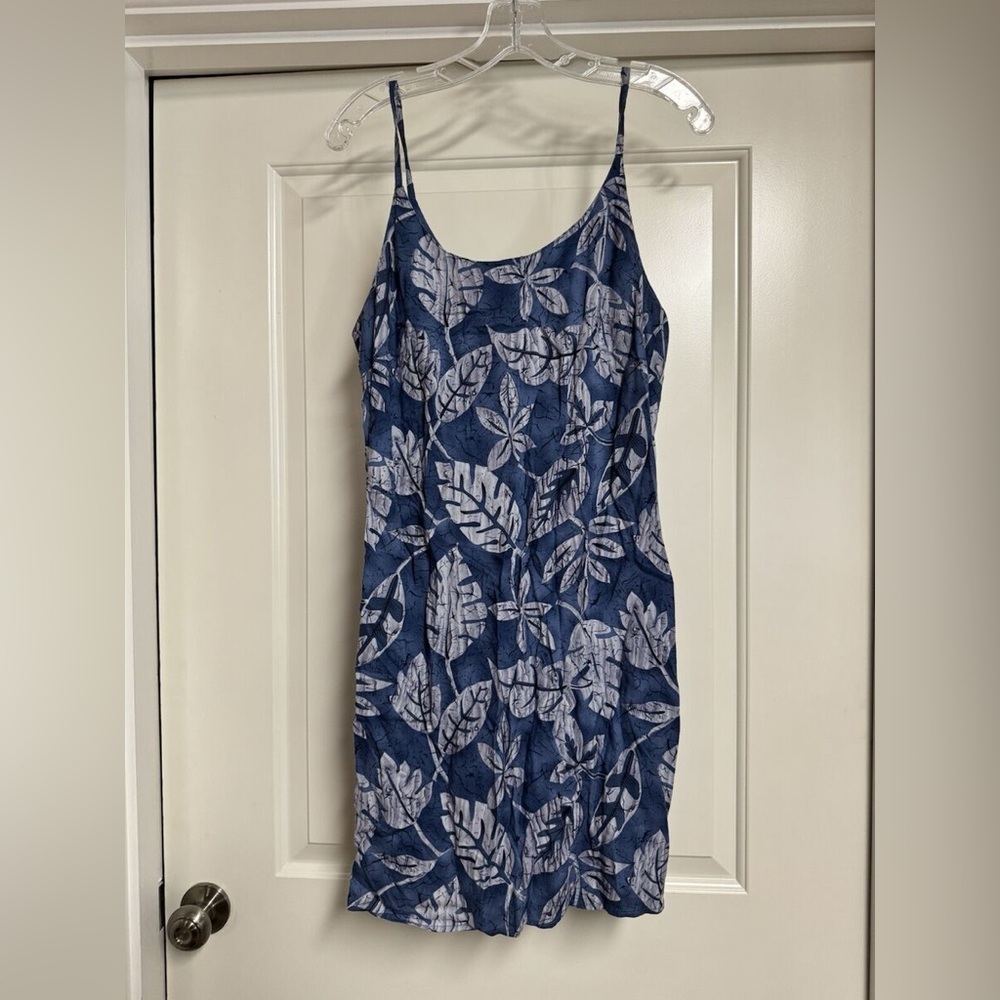 No Boundaries Vintage Scoop Neck Sleeveless Blue Purple Floral Mini Dress Size M